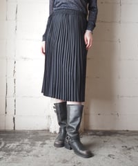 Polyester Pleated Easy Skirt BK