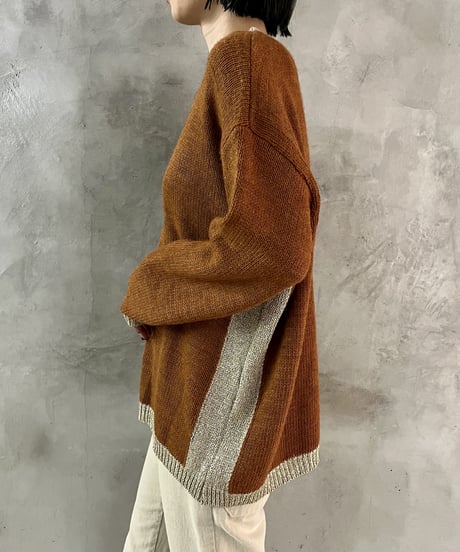 Glitter Mix Collarless Knit BRGD