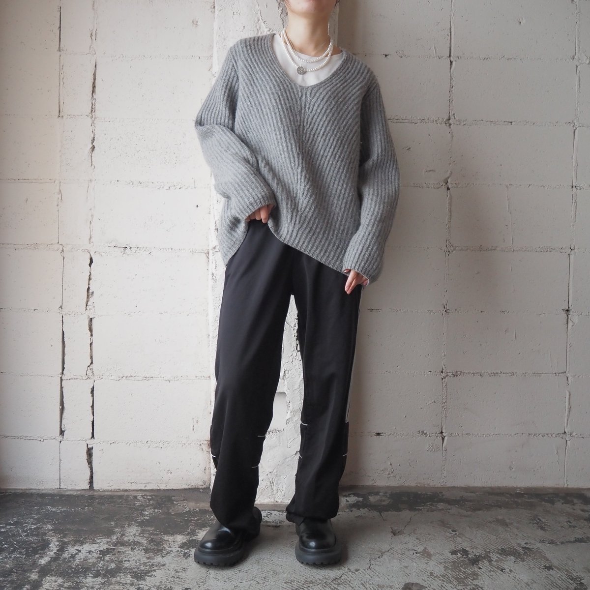 Acne Studios デボラリブニット Acne Studios DEBORAH L RIB PAW15 Knit GR | Orfeo