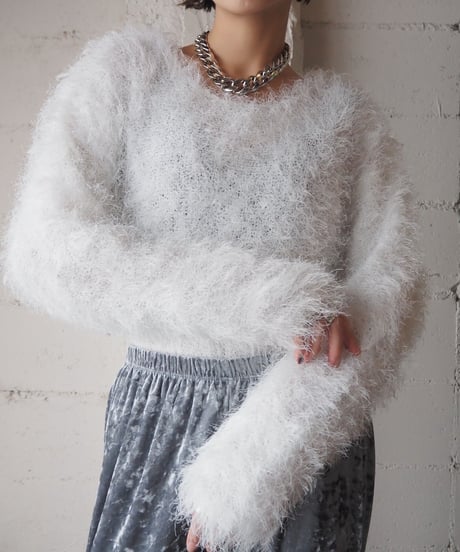 Long Sleeve Shaggy Tops WH
