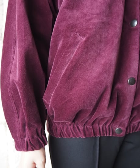 Velour Stand Collar Jacket PUR