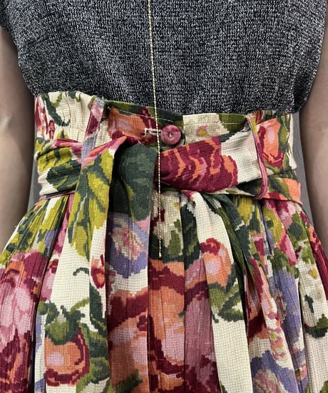 Flower Pattern Belted Pants PIGN