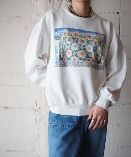 Sunflower Print Sweat WH