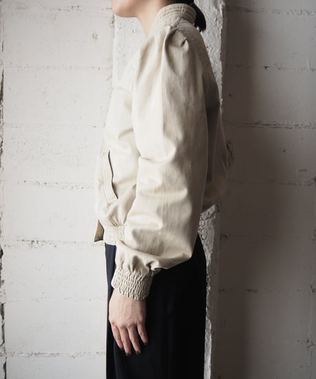 V Collar Design Blouson BE