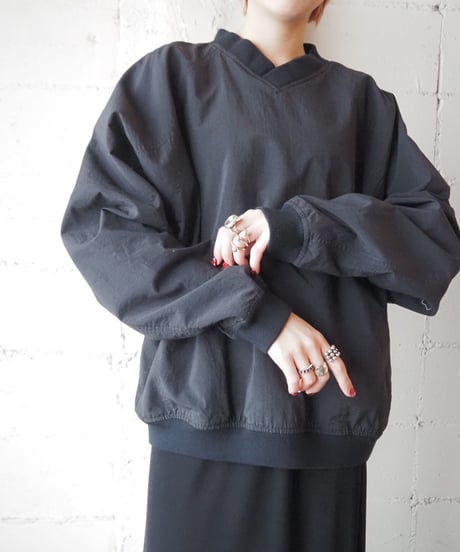 Nylon Pullover Tops BK