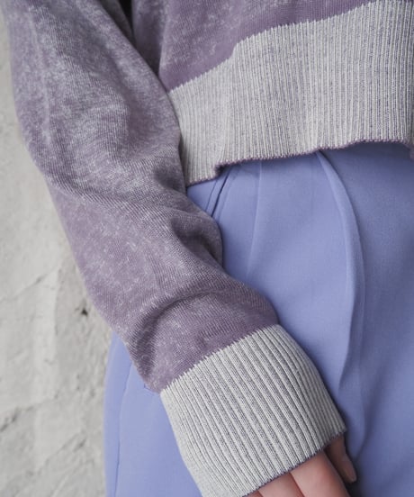 DIESEL Sustainable Textured Cropped Knit PURWH