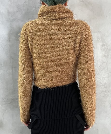 Turtle Neck Shaggy Knit YE