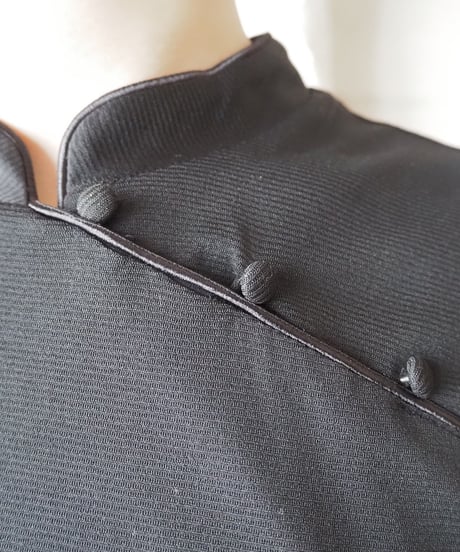 Mao Collar Sidebutton Cutsewn BK