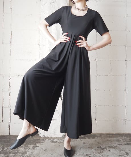 1970's USA Wide Pants JumpSuit BK