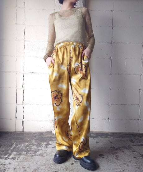 Flower Pattern Easy Wide Pants YEWH