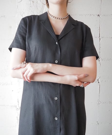Linen Shirt Dress BK