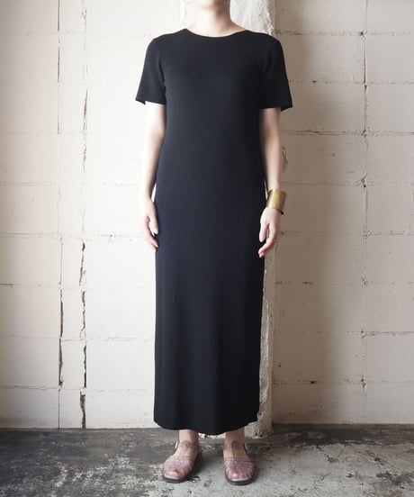 Collarless S/S Dress BK