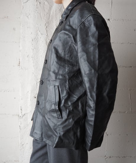 Leather Coverall Jacket BK
