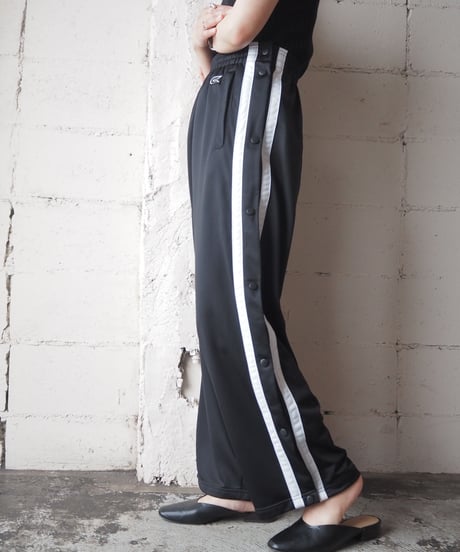 Side Snap Track Pants BK WH