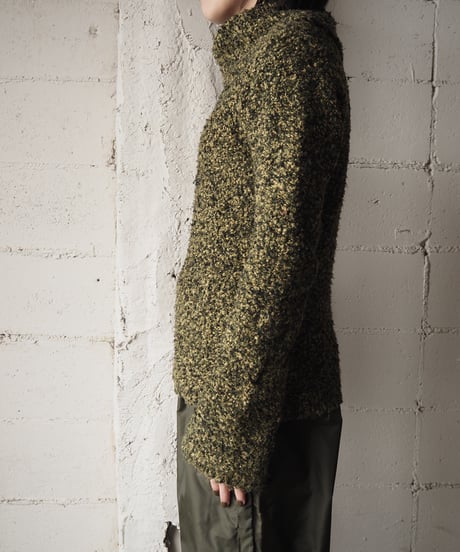 Mix Color Volume Neck Knit KA
