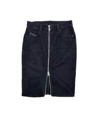 DIESEL Front Zip Denim Skirt BK