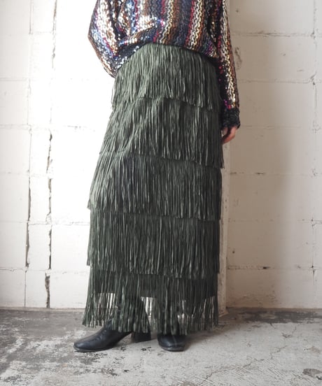 Fringe Long Skirt KA