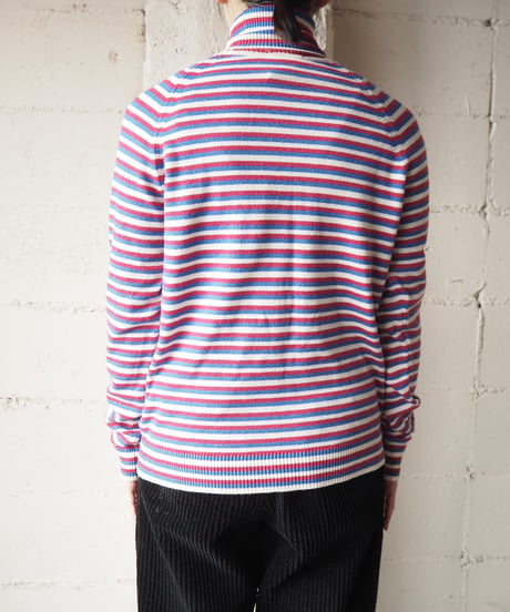 LACOSTE Stripe Turtle Neck Knit WHPIBL