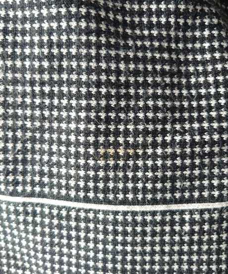 Layered Style Pattern Knit BK WH