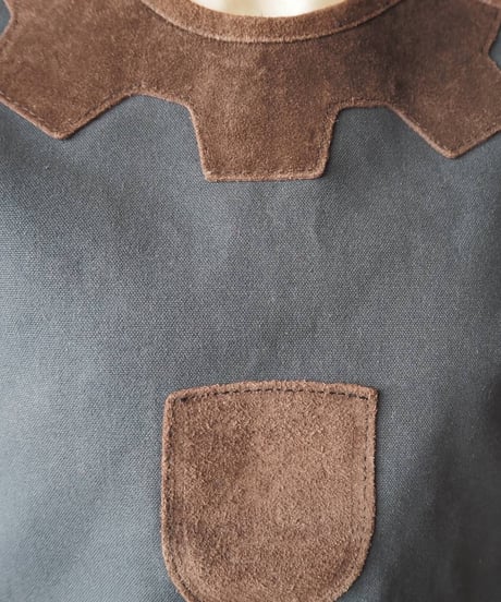 Bicolor Side Laceup Suede Vest NVBR