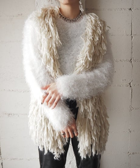 Fringe Knit Vest WH
