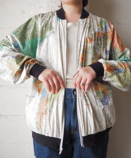 WORLD MAP TYVEK JACKET WH