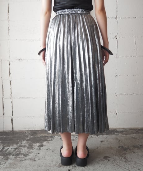 Shiny Pleated Easy Skirt SV