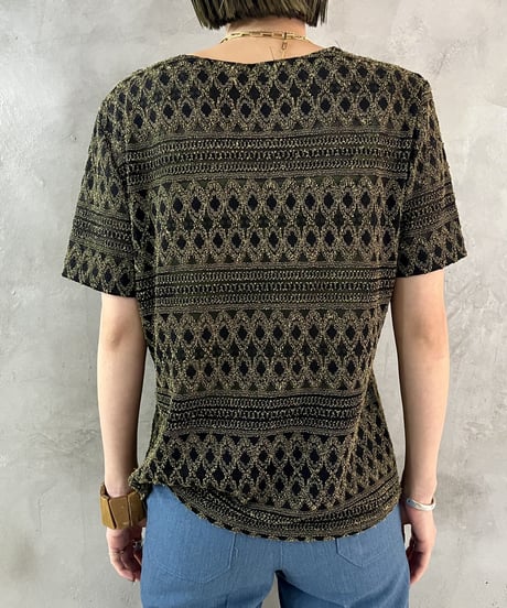 Ethnic Pattern Stretch S/S GNBK