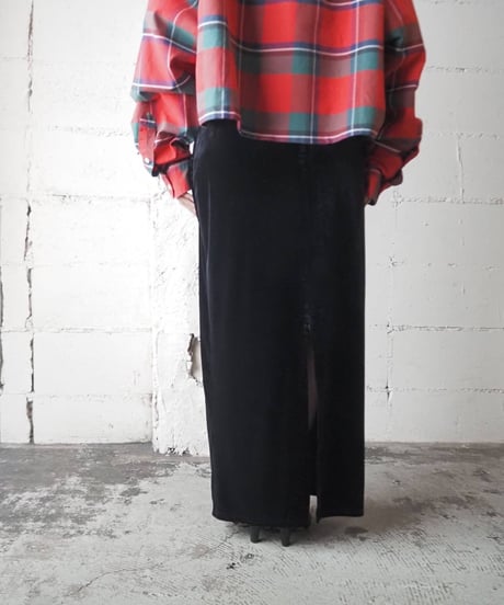 Velour A Line Skirt BK