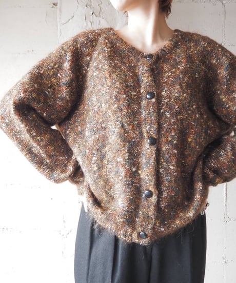 mix Color Mohair Cardigan BR