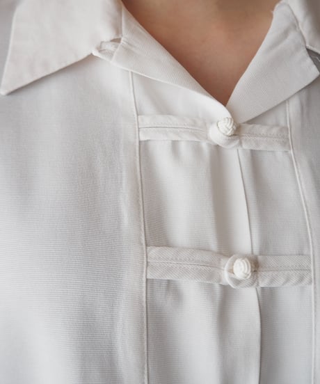 Open Collar Short China Shirt WH