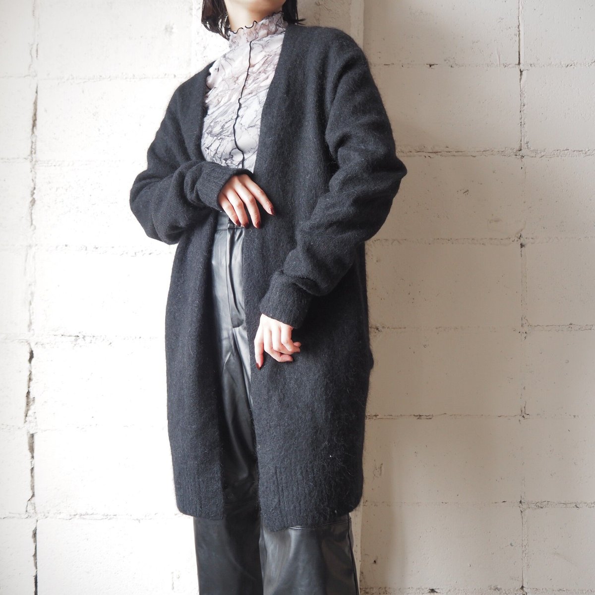 Acne Studios Mohair Knit Cardigan BK | Orfeo