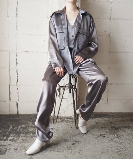Shiney Satin Layered Style Jumpsuit SV