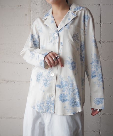 LAUREN Flower Pattern Pajama Shirt WHLBL