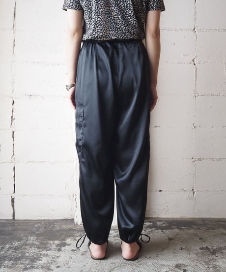 Satin Cargo Pants BK