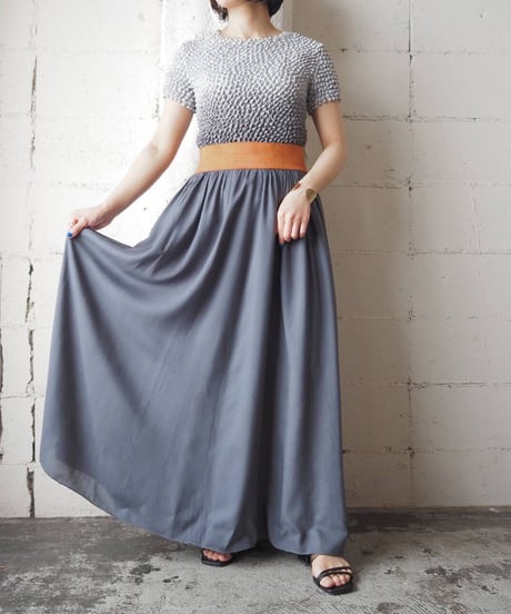 Bicolor Flared Skirt ORGR