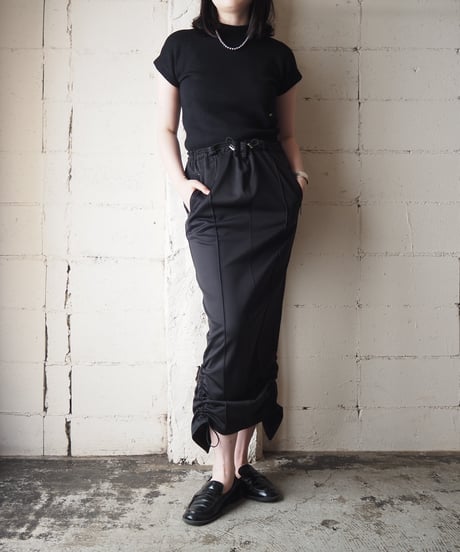 REMAKE adidas Side Drawstring Track Skirt BK