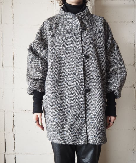 Tweed Long Rib Jacket BKGR