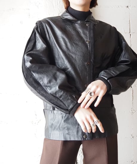 Leather×Suede Design Jacket BK
