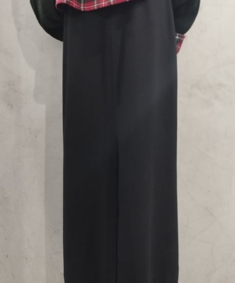 Back Slit Long Skirt BK