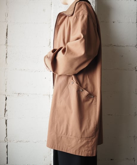 Rib Collar Zip Up Jacket BR