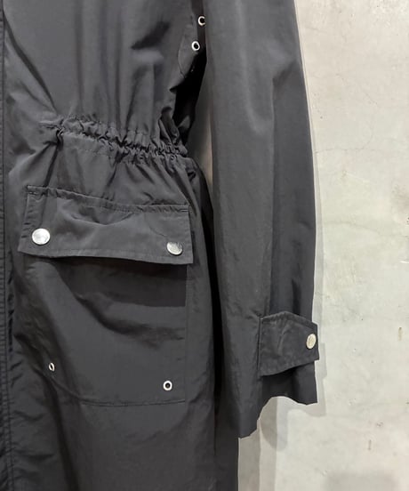 DIESEL Hoodied Nylon Coat BK