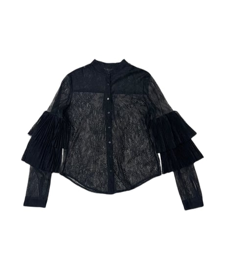 GUESS Design Sleeve Lace Blouse BK