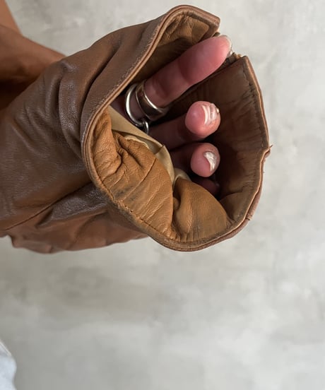 Front Button Leather Blouson BR