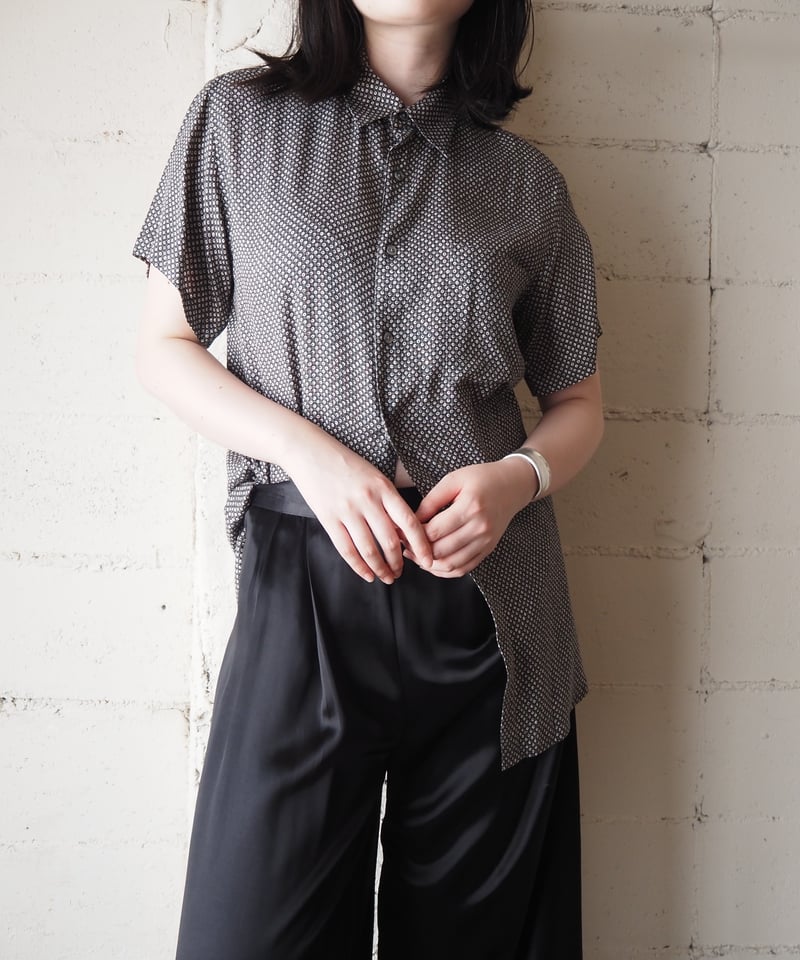 PERRY ELLIS Fine Dot Pattern Short Sleeve Shirt