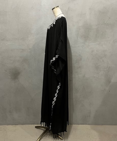 Embroidery Fringe Kaftan Dress BKWH