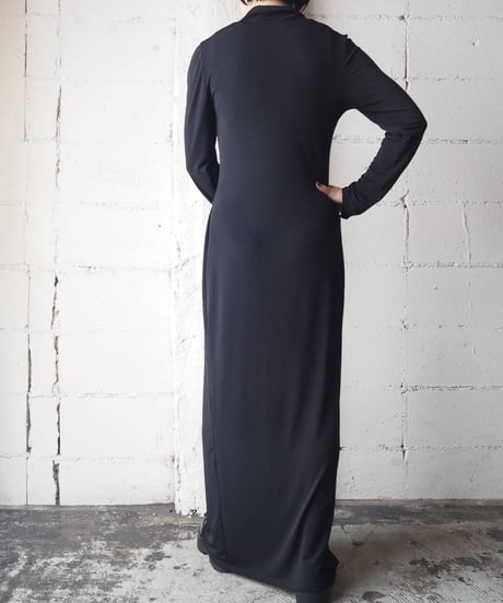 Long Stretch Shirt Dress BK