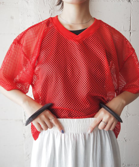 V Neck Mesh Tee RE