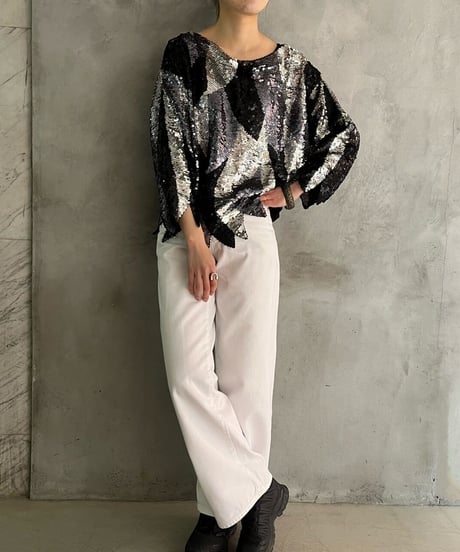 White Wide Denim Pants WH