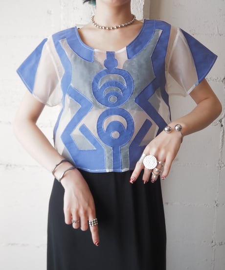 Docking Design Cropped Sheer Tops WHPUR